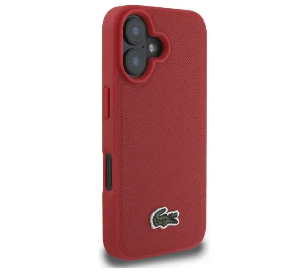 Lacoste Iconic Petit Pique Woven Logo do iPhone 16 Czerwony
