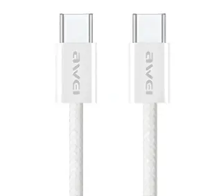 Awei CL-219TW USB-C do USB-C 60W 1m Biały