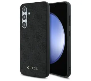 Guess 4G Metal Gold Logo do Samsung Galaxy S24 FE Szary