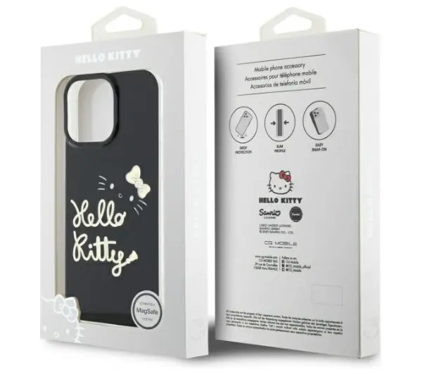 Hello Kitty IML Golden Diva MagSafe do iPhone 16 Pro Max Czarny