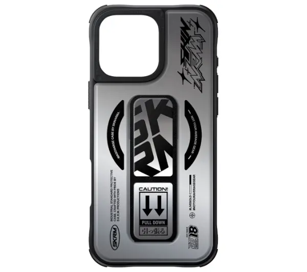 Skinarma Magnetic Charging Grip Stand do iPhone 16 Pro Srebrny