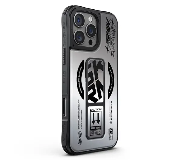 Skinarma Magnetic Charging Grip Stand do iPhone 16 Pro Srebrny