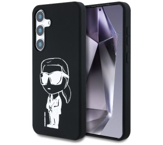 Karl Lagerfeld Silicone Graffiti Ikonik Printed Logo MagSafe do Galaxy S25 Czarny