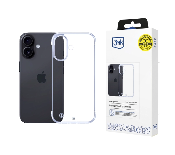 3mk Just20g Clear Case do iPhone 16 Plus Przezroczysty