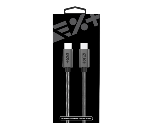NEXT ONE USB-C do USB-C Metallic 1,2m Szary