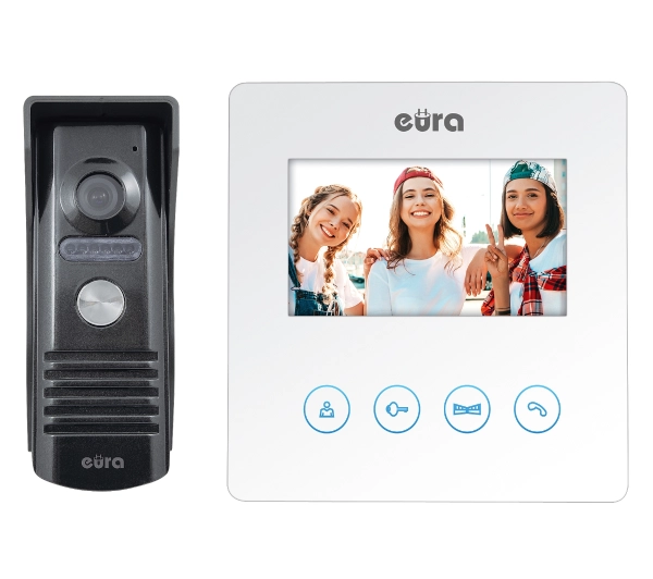 Domofony - Eura-Tech Eura VDP-52A3 Atira Biały
