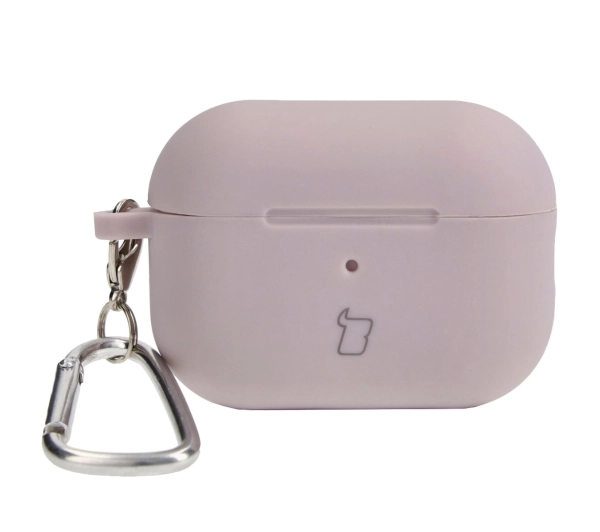 Bizon Silikonowe z karabińczykiem do AirPods Pro 2 Lawendowy