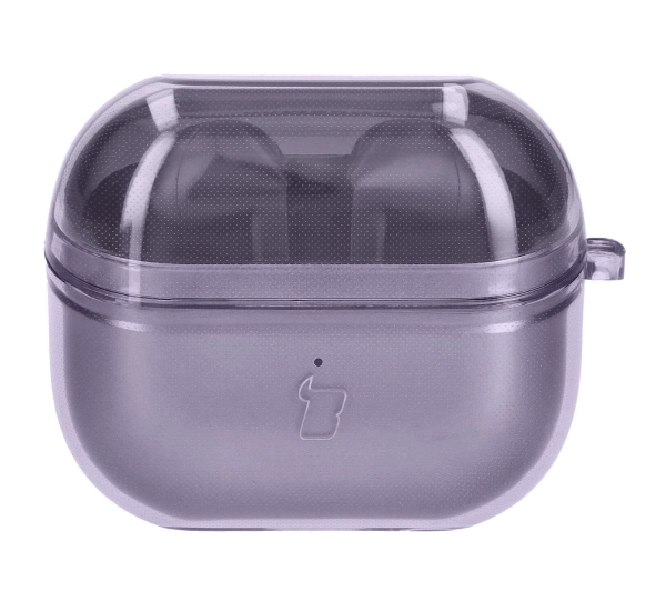 Bizon Elastyczne z karabińczykiem do Samsung Galaxy Buds 3/3 Pro Przezroczysto-fioletowy