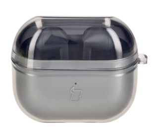 Bizon Elastyczne z karabińczykiem do Samsung Galaxy Buds 3/3 Pro Przezroczysto-czarny