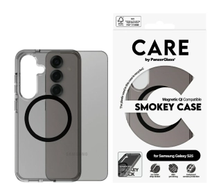 PanzerGlass CARE by Flagship Urban Combat Black QI do Galaxy S25 Szary