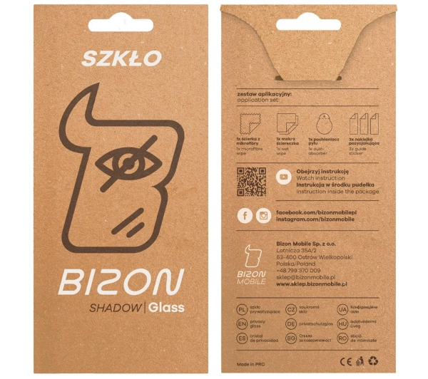 Bizon prywatyzujące pełne Edge Shadow do Galaxy S24 FE/A36 5G/A56 5G Przyciemniane