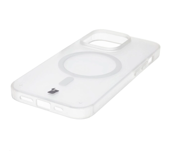 Bizon MatteO z MagSafe do iPhone 14 Pro Półprzezroczyste z przezroczystą ramką