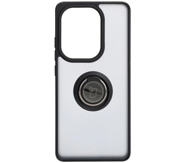 Bizon z uchwytem na palec Hybrid Ring do Xiaomi Poco M6 Pro 4G / Xiaomi Redmi Note 13 Pro 4G Przydymione z czarną ramką