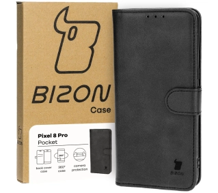 Bizon z klapką Pocket do Google Pixel 8 Pro Czarny