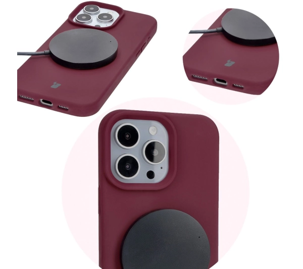 Bizon Silikonowe Soft do iPhone 16 Pro Ciemno-fioletowy