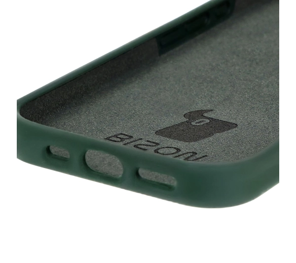 Bizon Silikonowe Soft do iPhone 16 Ciemnozielony
