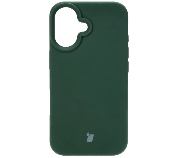 Bizon Silikonowe Soft do iPhone 16 Ciemnozielony