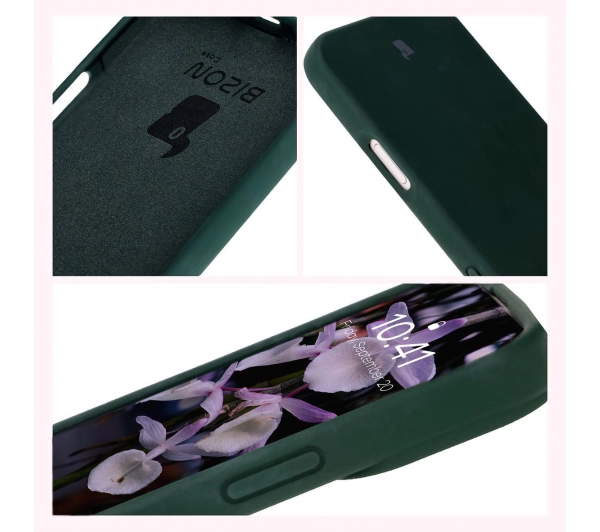 Bizon Silikonowe Soft do iPhone 16 Ciemnozielony