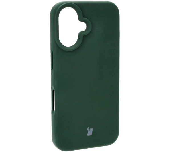 Bizon Silikonowe Soft do iPhone 16 Ciemnozielony