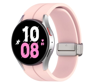 Bizon Strap Watch Silicone L do Galaxy Watch FE/7/6/6 Classic/5/5 Pro/4/4 Classic Jasno-różowy