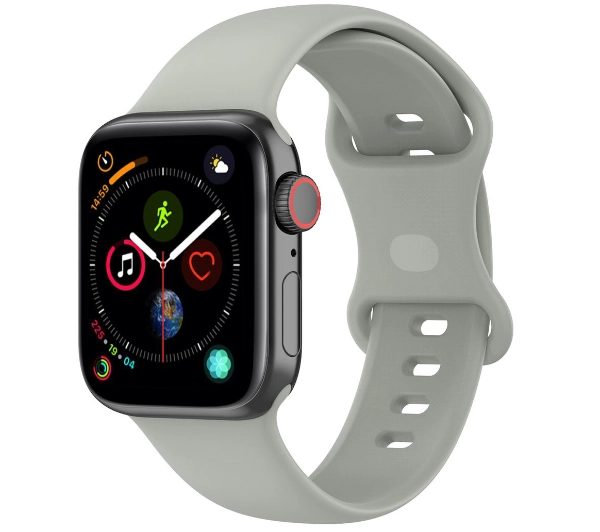 Bizon Strap Watch Silicone S do Apple Watch 38/40/41/42mm Jasno-szary