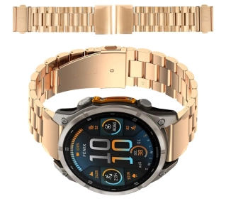 Bizon ze stali nierdzewnej Aura QuickFit 22mm Różowo-złoty