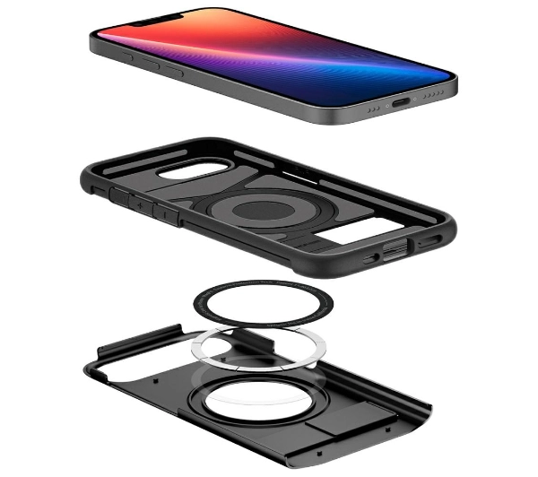 Spigen Slim Armor Mag MagSafe do iPhone 16e Czarny