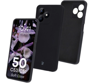 Bizon Silikonowe Soft do Realme Note 50/Realme C53/C51 Czarny