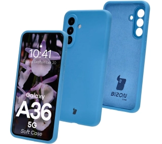 Bizon Silikonowe Soft do Galaxy A36 5G Niebieski