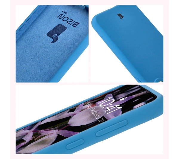 Bizon Silikonowe Soft do Galaxy A36 5G Niebieski