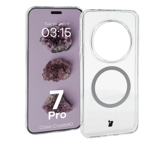 Bizon CrystalO z MagSafe do Honor Magic7 Pro Przezroczyste