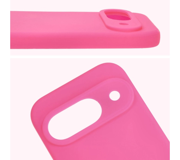 Bizon Silikonowe Soft do Google Pixel 9 Neonowo-różowy