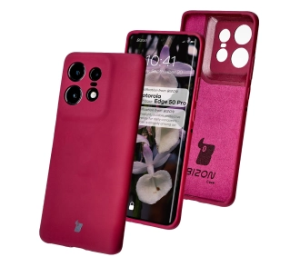 Bizon Silikonowe Soft do Motorola Edge 50 Pro Ciemno-fioletowy