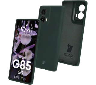 Bizon Silikonowe Soft do Motorola Moto G85 5G Ciemnozielony