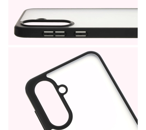 Bizon Angelo do Galaxy A36 5G Przydymione z czarną ramką