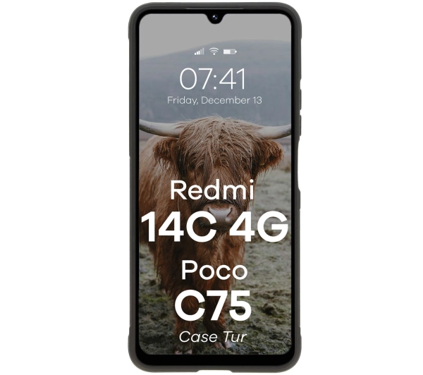Bizon Tur do Xiaomi Redmi 14C 4G / POCO C75 Czarny