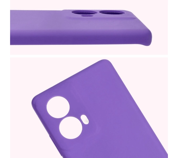 Bizon Silikonowe Soft do Motorola Moto G85 5G Fioletowy