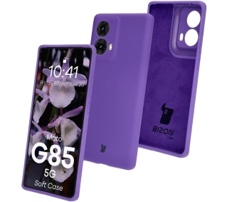 Bizon Silikonowe Soft do Motorola Moto G85 5G Fioletowy