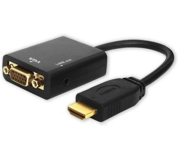 Savio CL-23/B HDMI do VGA z audio