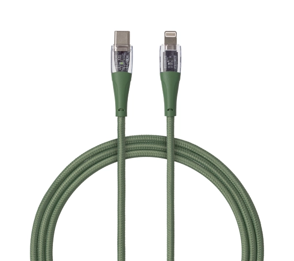 QUALO USB-C do Lightning 1,5m 2,4A Zielony