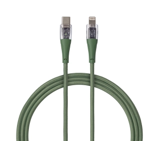 QUALO USB-C do Lightning 1,5m 2,4A Zielony