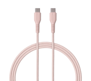 QUALO USB-C do USB-C 1,5m 3A Różowy