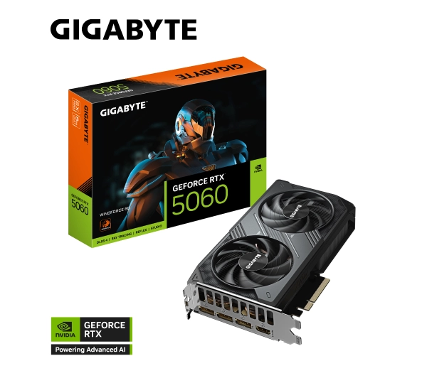 Gigabyte GeForce RTX 5060 WINDFORCE 8GB GDDR7 128bit DLSS 4 - Kup na Raty - RRSO 0%