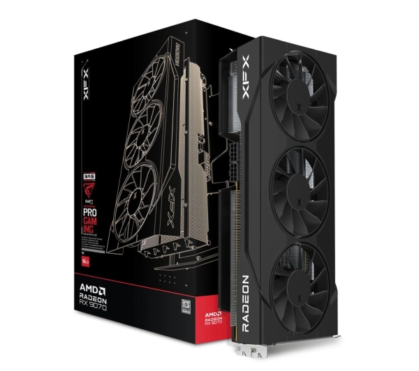 XFX Swift Radeon RX 9070 OC Triple 90mm Fan Gaming Edition 16GB GDDR6 256bit FSR
