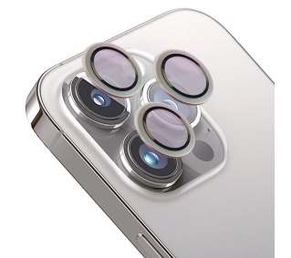 Bizon na aparat z aplikatorem Snap Lens do iPhone 14 Pro/14 Pro Max srebrna ramka