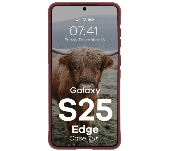 Bizon Tur do Galaxy S25 Edge Burgundowy