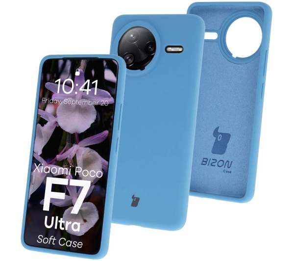 Bizon Silikonowe Soft do Xiaomi Poco F7 Ultra Niebieski
