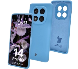 Bizon Silikonowe Soft do Xiaomi Redmi Note 14 Pro 4G Niebieski