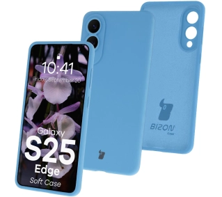 Bizon Silikonowe Soft do Samsung Galaxy S25 Edge Niebieski