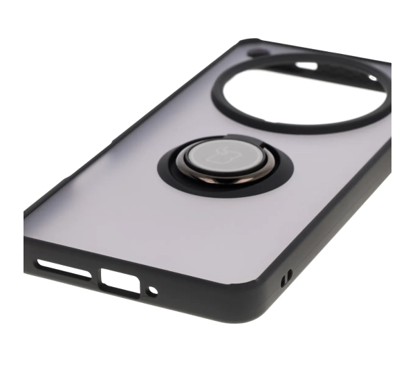 Bizon z uchwytem na palec Hybrid Ring do Oppo Find X8 Pro przydymione z Czarną ramką